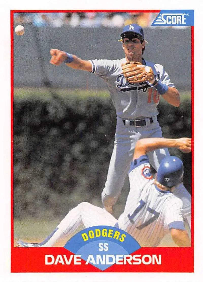 1989 Score #478 Dave Anderson NM-MT Los Angeles Dodgers Baseball Card - Baseball Card Single