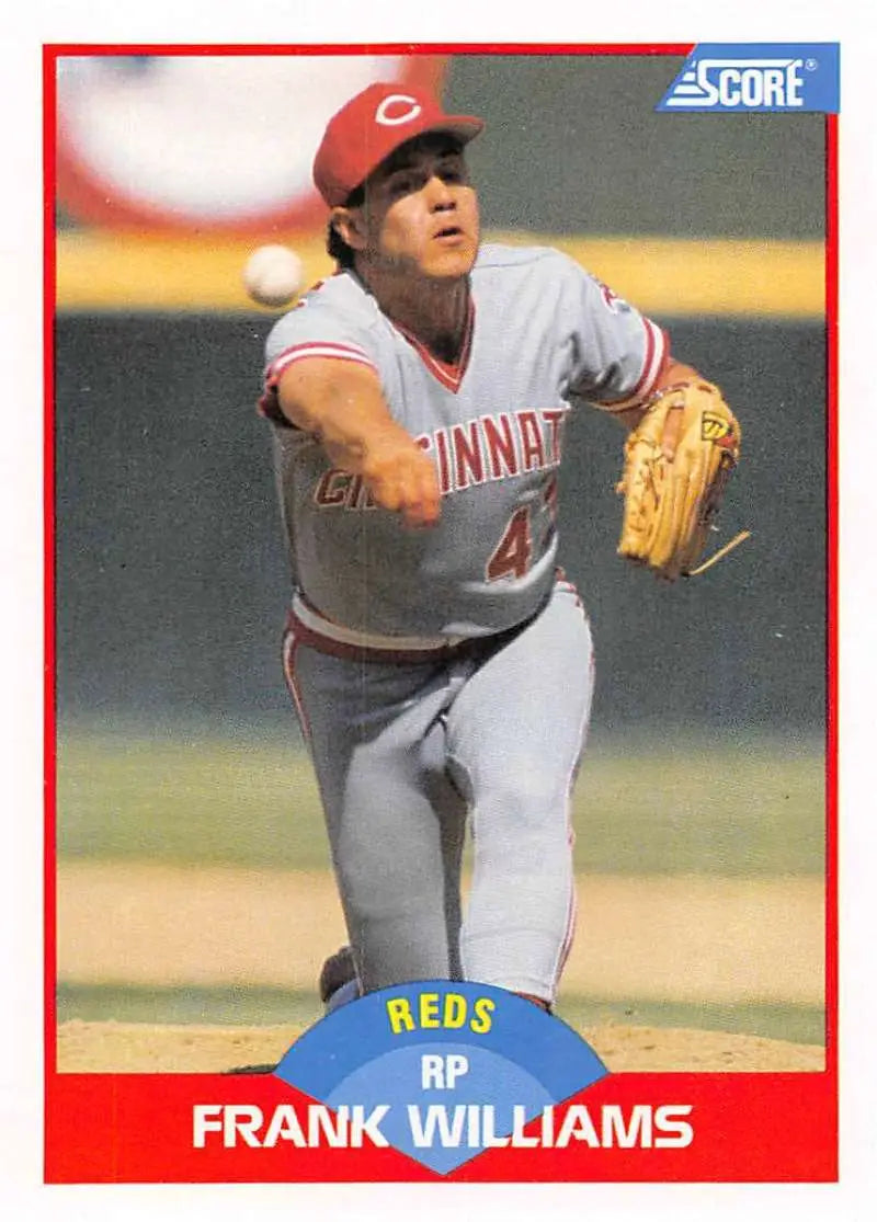 1989 Score #485 Frank Williams NM-MT Cincinnati Reds Baseball Card - Baseball Card Single
