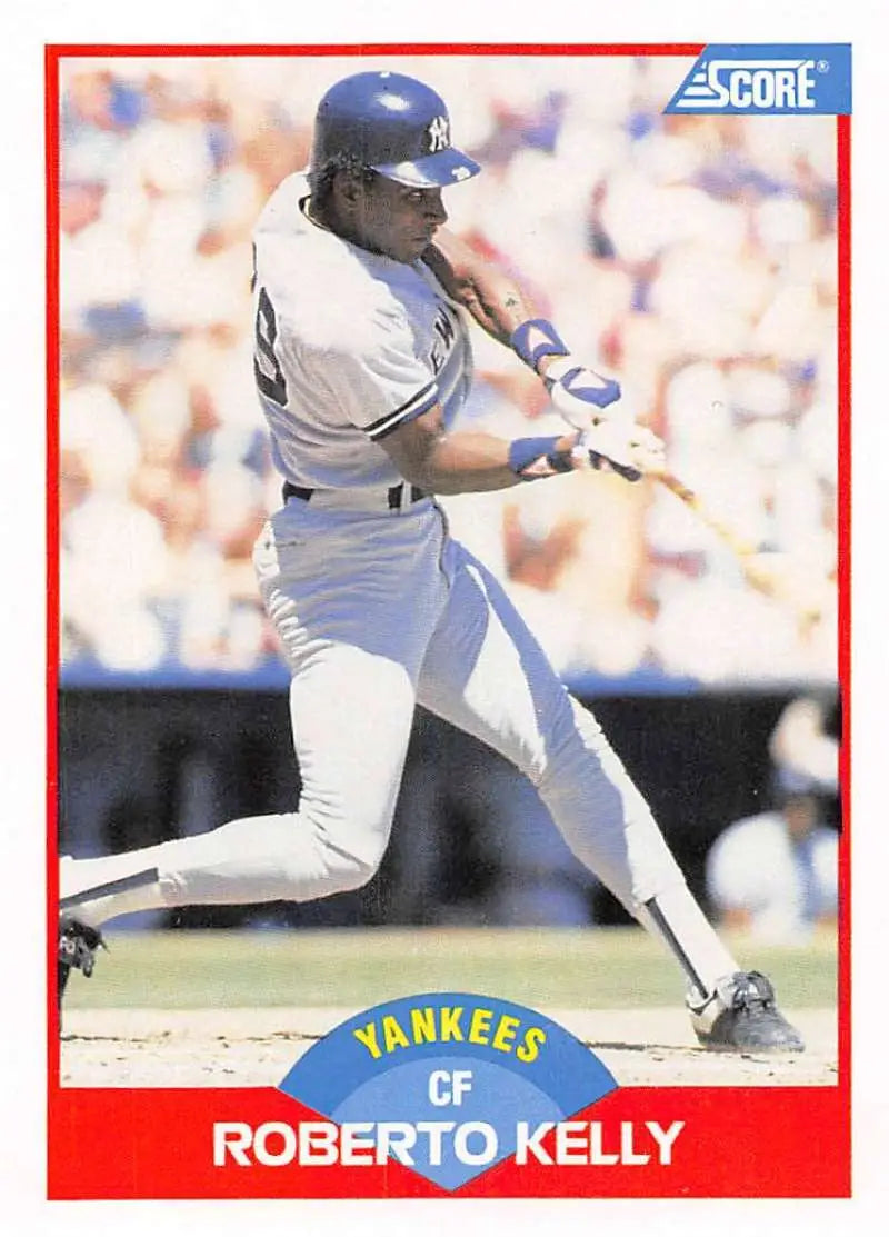 1989 Score #487 Roberto Kelly NM-MT New York Yankees Baseball Card - Baseball Card Single