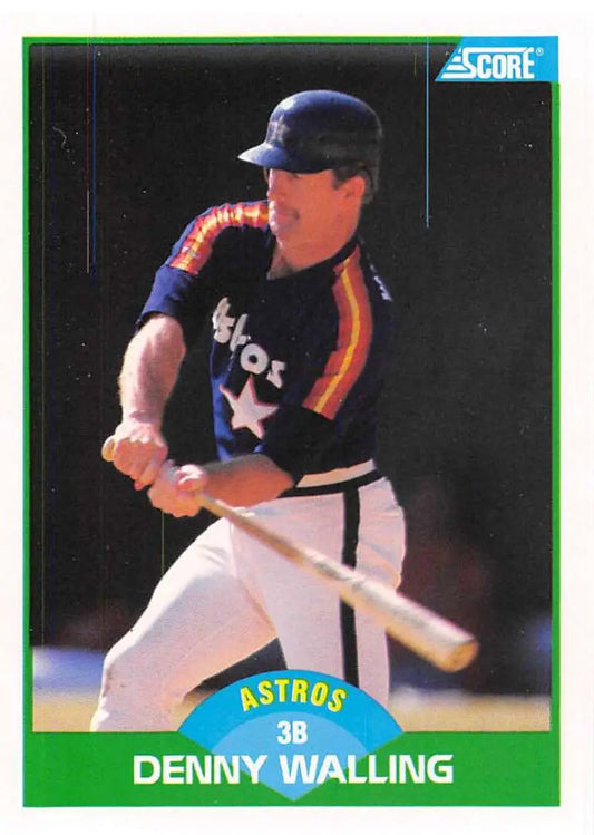 1989 Score #49 Denny Walling NM-MT Houston Astros Baseball Card - Baseball Card Single