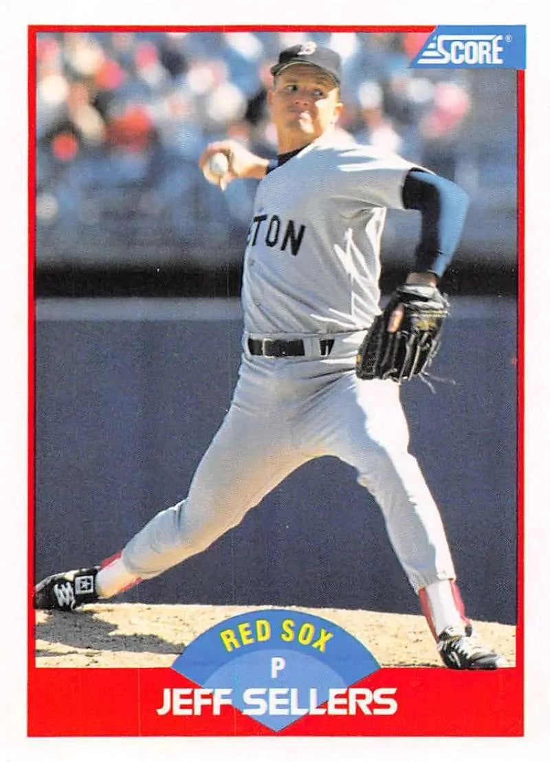 1989 Score #491 Jeff Sellers NM-MT Boston Red Sox Baseball Card - Baseball Card Single