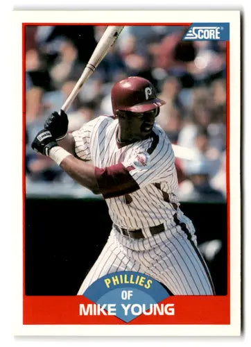 1989 Score #494 Mike Young EX/NM Phillies ID:66810 - Baseball Card Single