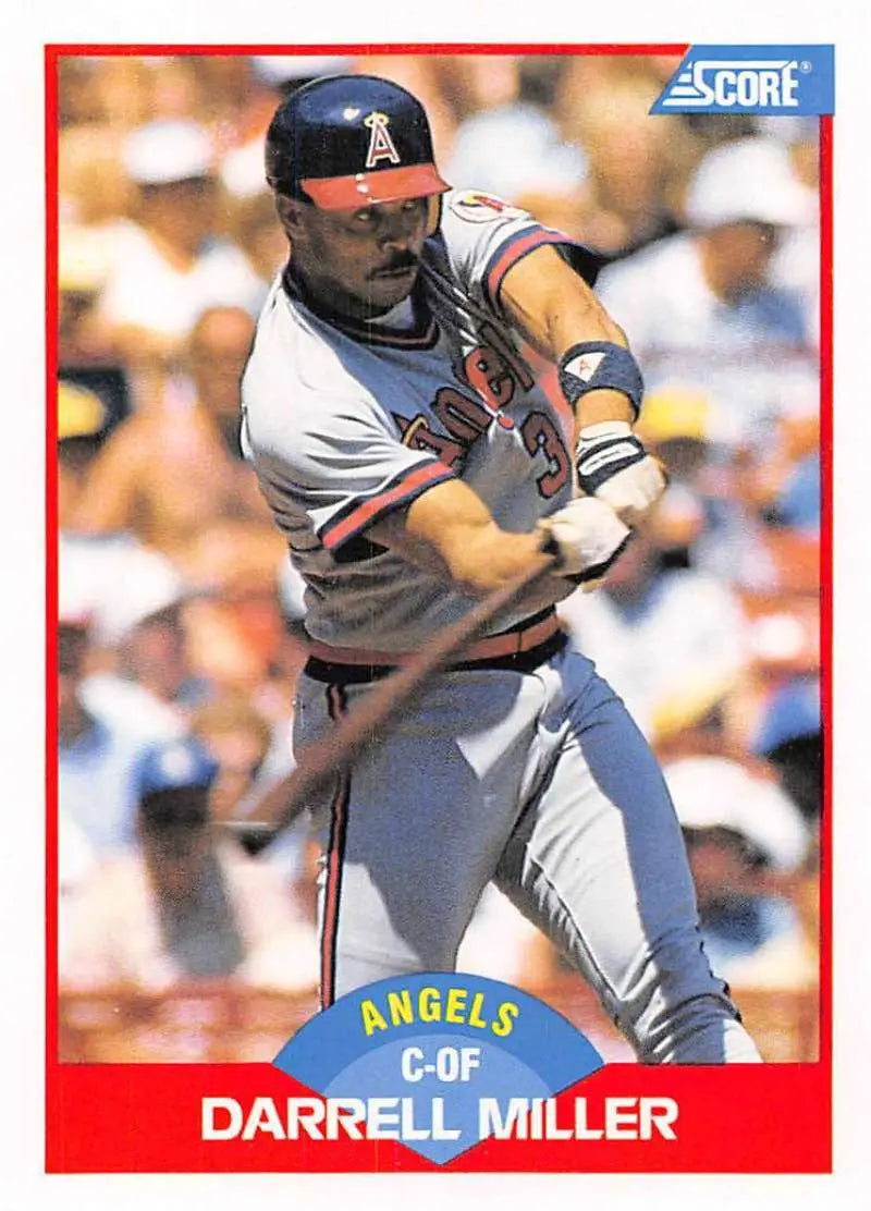 1989 Score #499 Darrell Miller NM-MT California Angels Baseball Card - Baseball Card Single