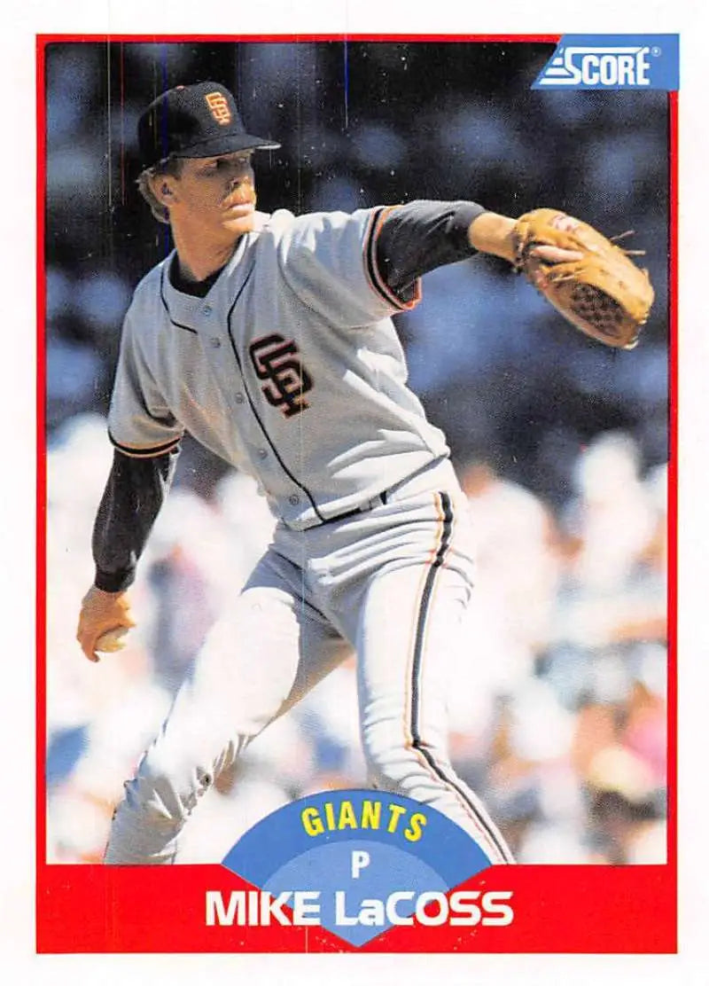 1989 Score #500 Mike LaCoss NM-MT San Francisco Giants Baseball Card - Baseball Card Single