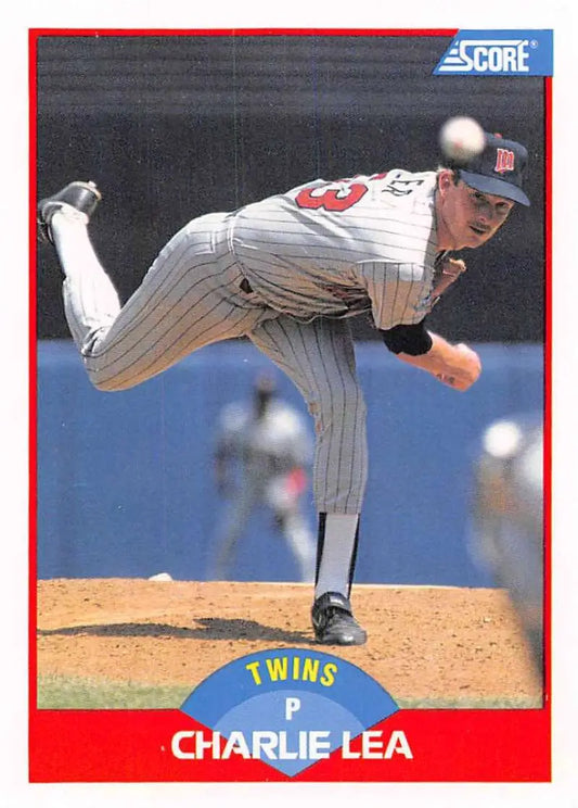 1989 Score #501 Charlie Lea NM-MT Minnesota Twins Baseball Card - Baseball Card Single