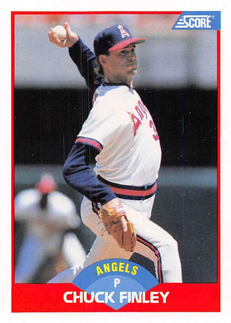 1989 Score #503 Chuck Finley NM-MT California Angels Baseball Card - Baseball Card Single