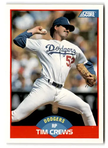 1989 Score #505 Tim Crews EX/NM Dodgers ID:66817 - Baseball Card Single