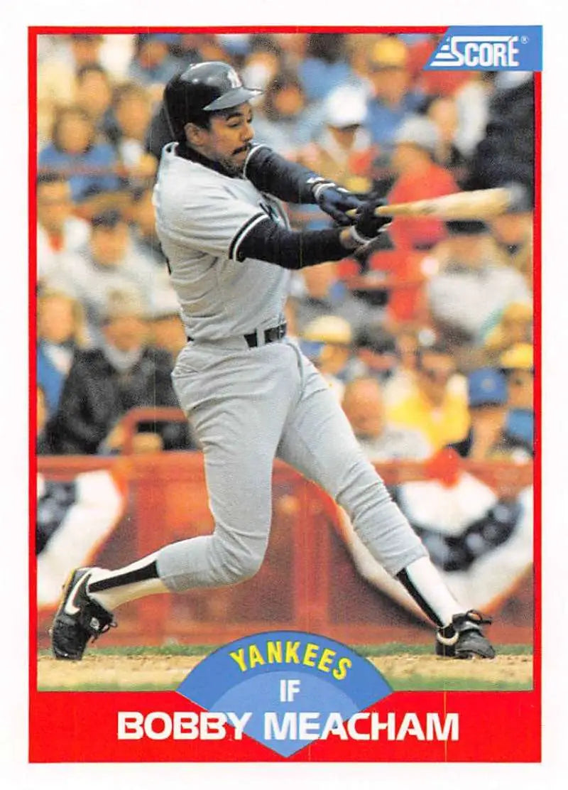 1989 Score #509 Bobby Meacham NM-MT New York Yankees Baseball Card - Baseball Card Single