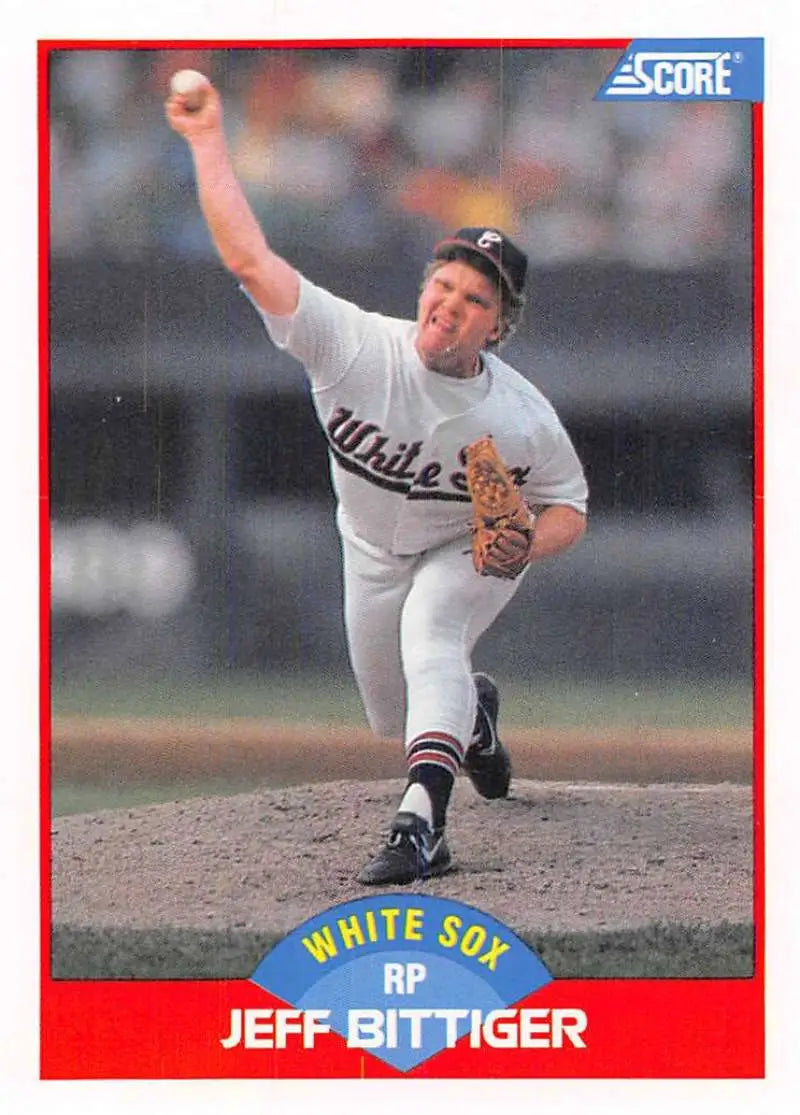 1989 Score #512 Jeff Bittiger NM-MT RC Rookie Chicago White Sox Baseball Card - Baseball Card Single