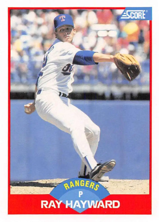 1989 Score #514 Ray Hayward NM-MT Texas Rangers Baseball Card - Baseball Card Single