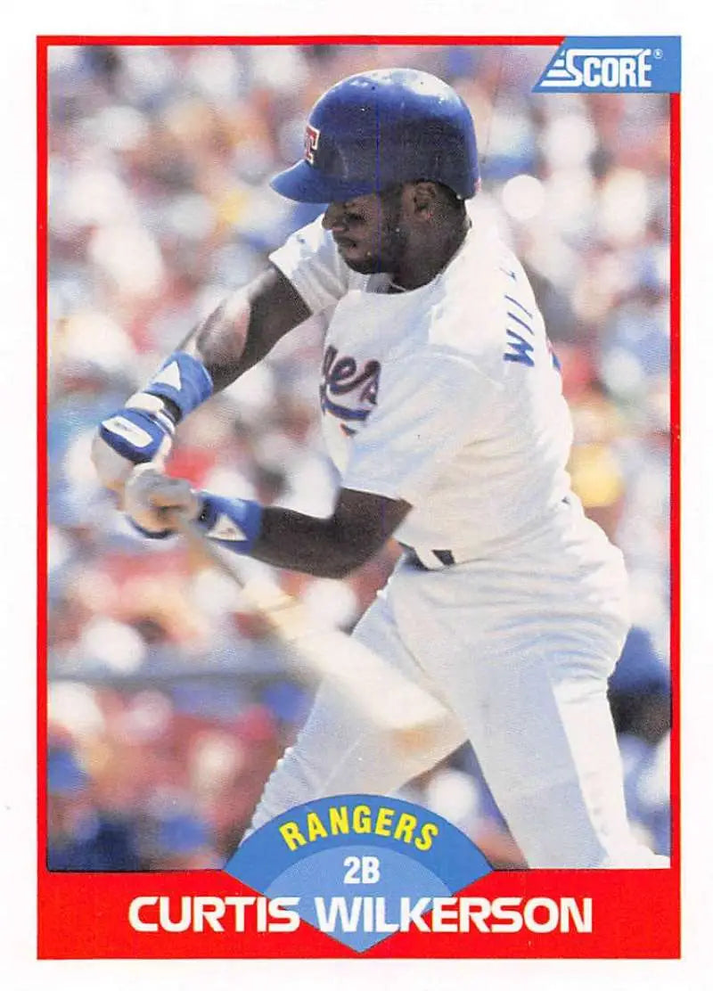 1989 Score #518 Curtis Wilkerson NM-MT Texas Rangers Baseball Card - Baseball Card Single
