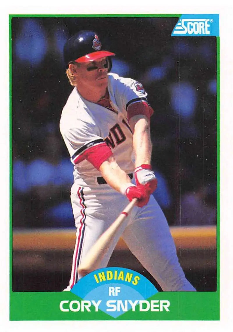 1989 Score #52 Cory Snyder NM-MT Cleveland Indians Baseball Card - Baseball Card Single