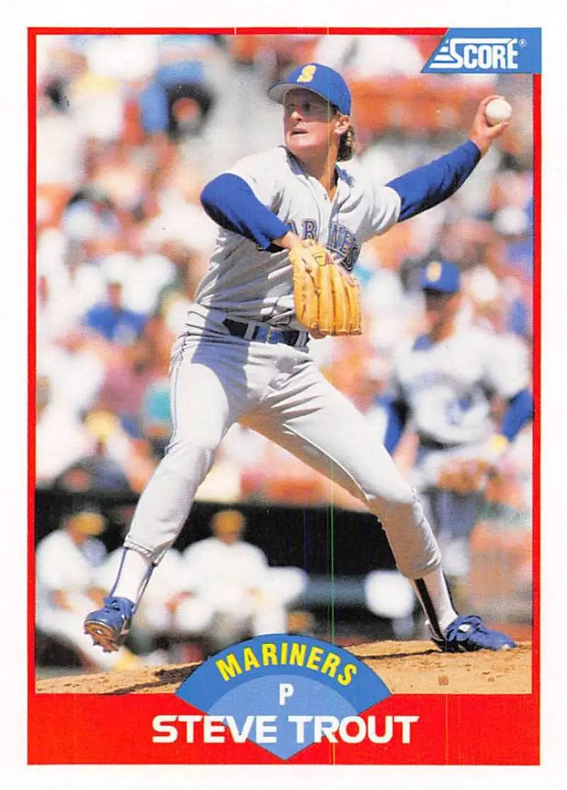 1989 Score #522 Steve Trout NM-MT Seattle Mariners Baseball Card - Baseball Card Single