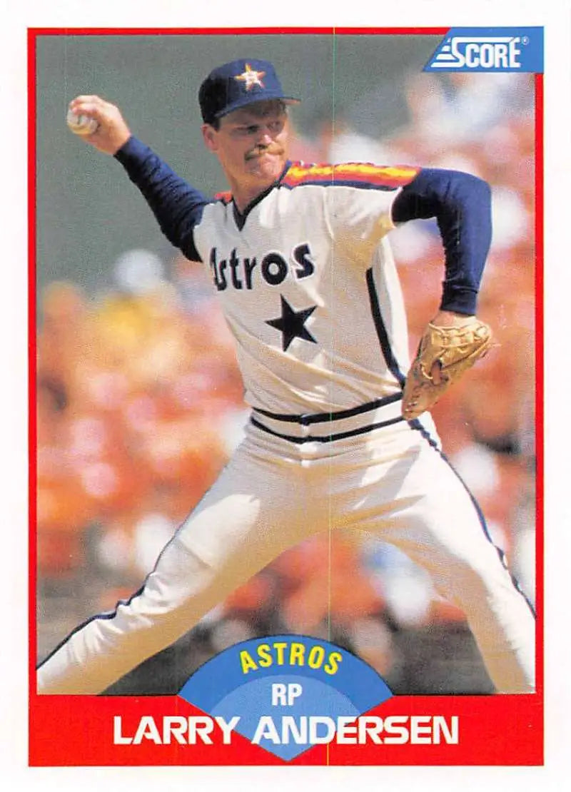 1989 Score #523 Larry Andersen NM-MT Houston Astros Baseball Card - Baseball Card Single