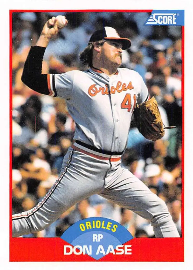 1989 Score #524 Don Aase NM-MT Baltimore Orioles Baseball Card - Baseball Card Single
