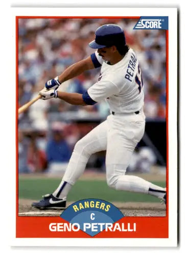 1989 Score #526 Geno Petralli EX/NM Rangers ID:66807 - Baseball Card Single