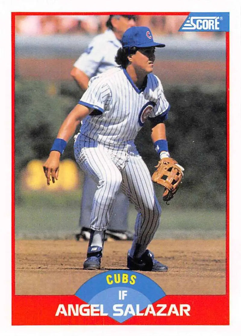 1989 Score #527 Angel Salazar NM-MT Chicago Cubs Baseball Card - Baseball Card Single