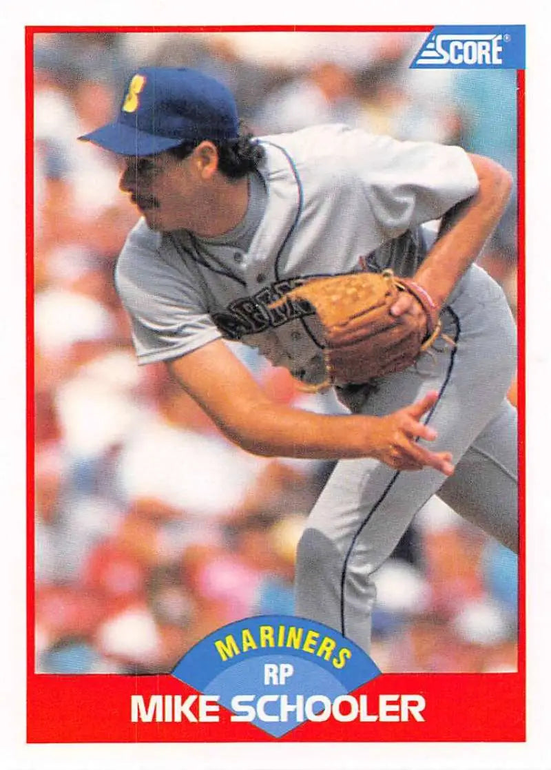 1989 Score #528 Mike Schooler NM-MT Seattle Mariners Baseball Card - Baseball Card Single