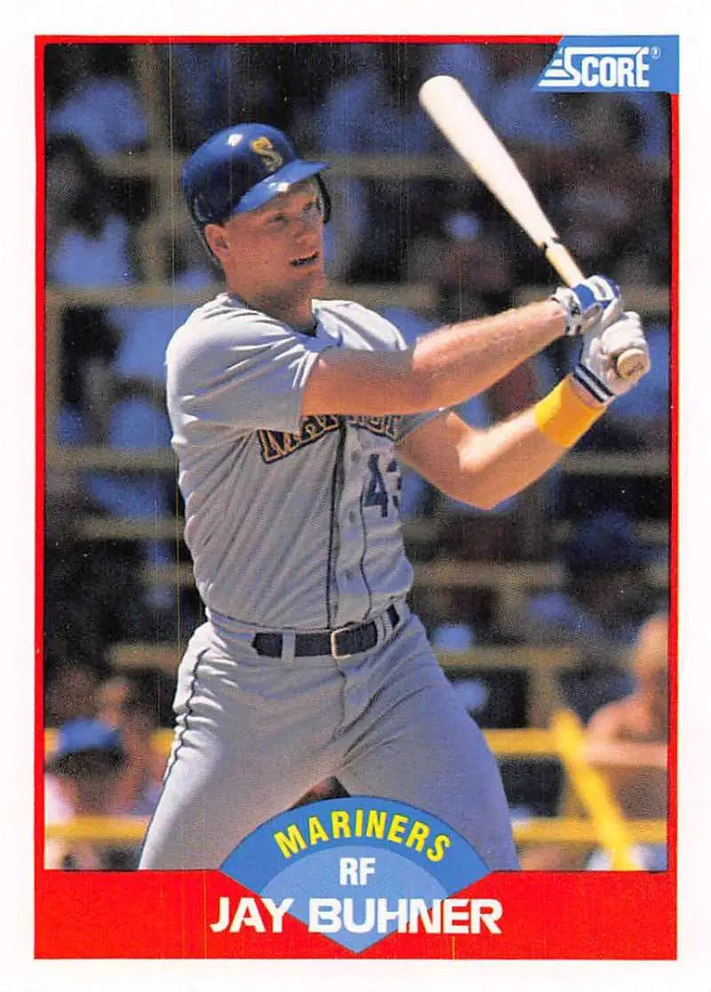 1989 Score #530 Jay Buhner NM-MT Seattle Mariners Baseball Card - Baseball Card Single