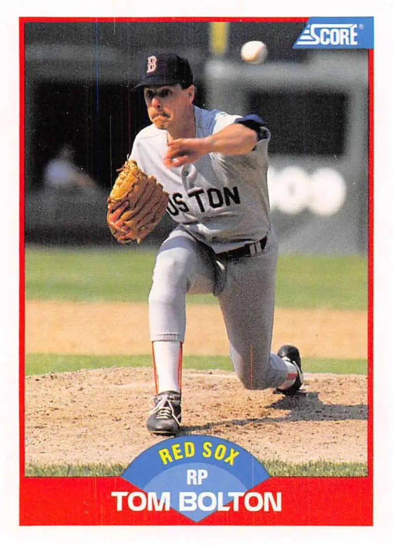 1989 Score #531 Tom Bolton NM-MT Boston Red Sox Baseball Card - Baseball Card Single