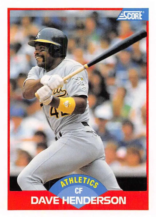 1989 Score #533 Dave Henderson NM-MT Oakland Athletics Baseball Card - Baseball Card Single