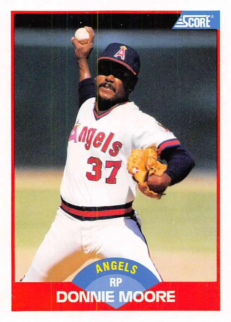 1989 Score #535 Donnie Moore NM-MT California Angels Baseball Card - Baseball Card Single