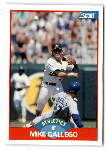 1989 Score #537 Mike Gallego EX/NM Athletics ID:66780 - Baseball Card Single