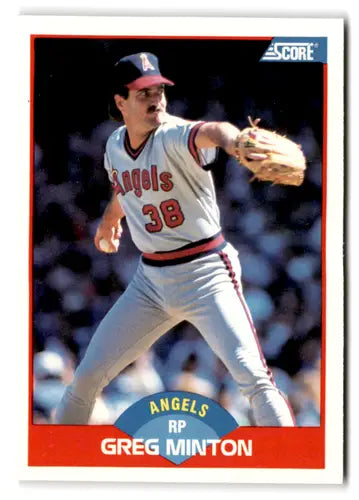 1989 Score #543 Greg Minton EX/NM Angels ID:66800 - Baseball Card Single