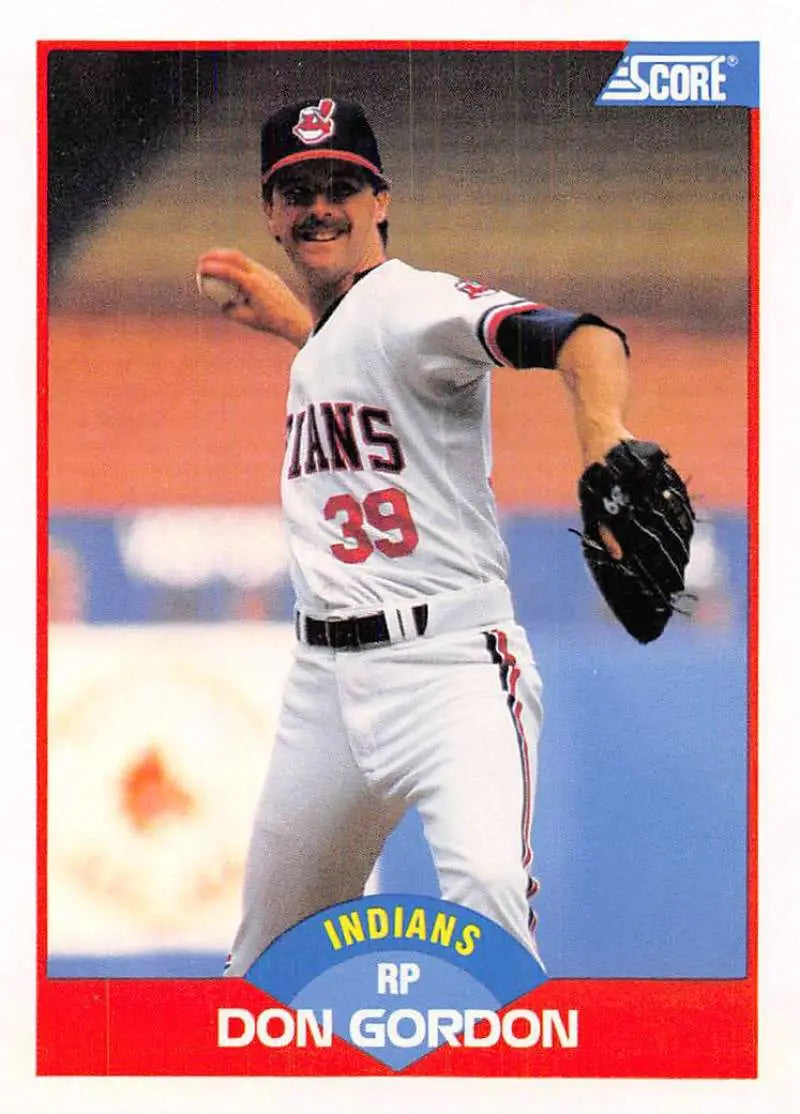 1989 Score #547 Don Gordon NM-MT Cleveland Indians Baseball Card - Baseball Card Single