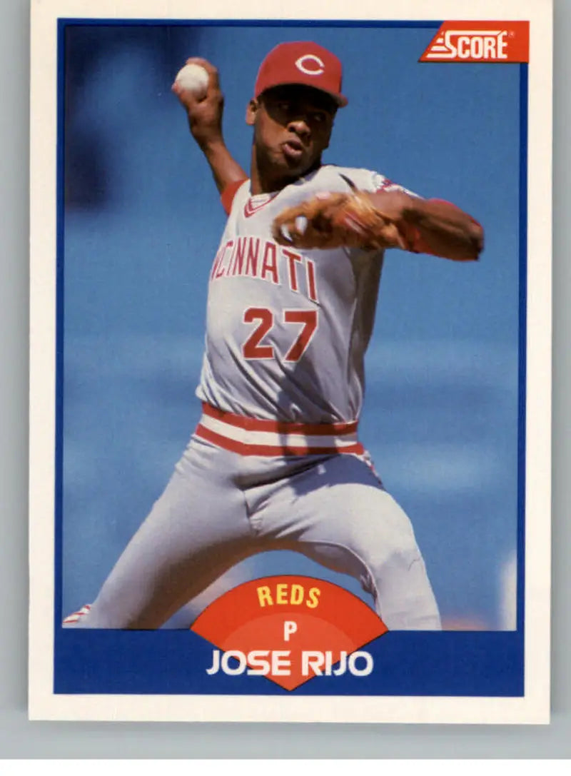 1989 Score #552 Jose Rijo NM-MT Cincinnati Reds Baseball Card - Baseball Card Single