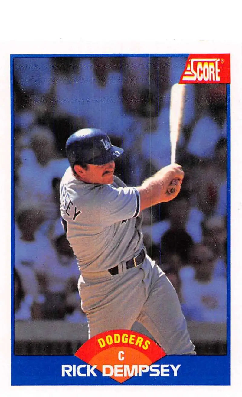 1989 Score #556 Rick Dempsey NM-MT Los Angeles Dodgers Baseball Card - Baseball Card Single