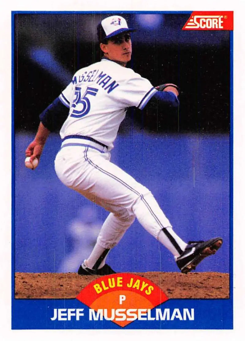 1989 Score #558 Jeff Musselman NM-MT Toronto Blue Jays Baseball Card - Baseball Card Single