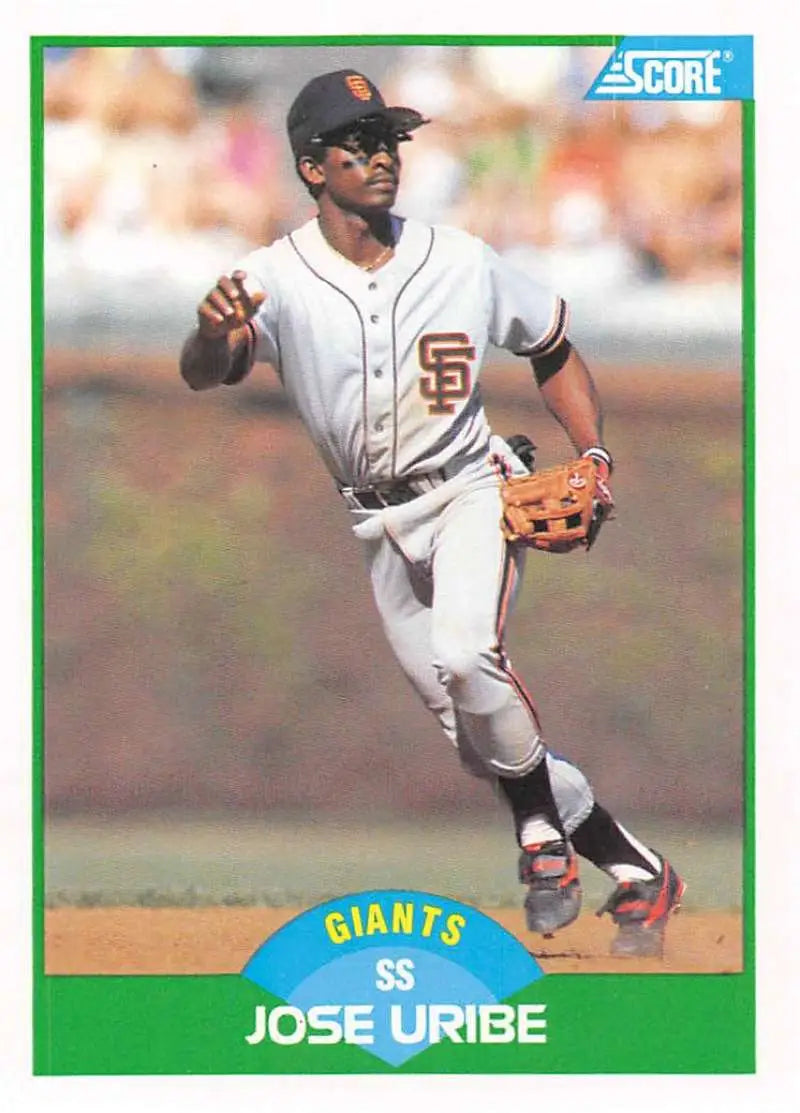 1989 Score #56 Jose Uribe NM-MT San Francisco Giants Baseball Card - Baseball Card Single