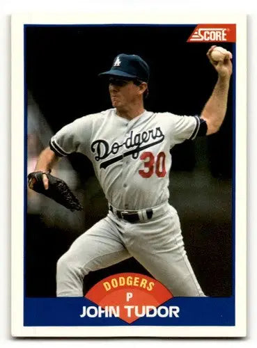 Original gloss John Tudor Dodgers baseball card from 1989 Score #560 for collectors