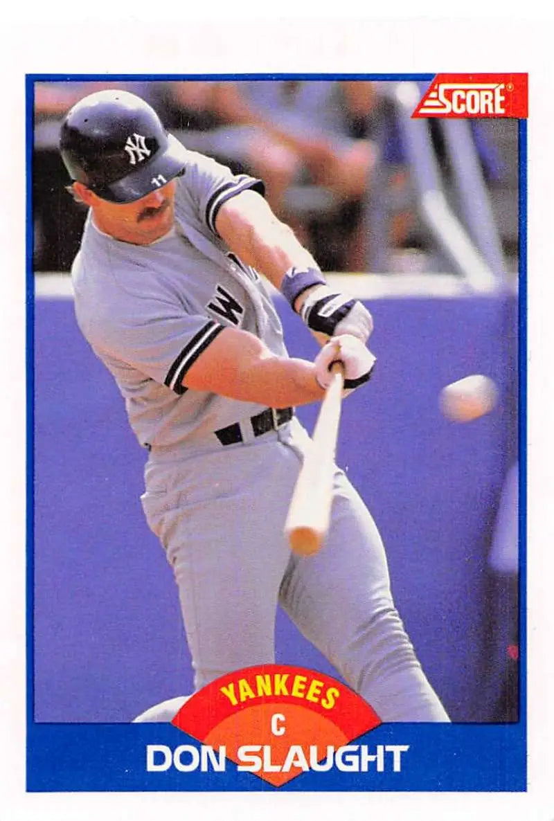 1989 Score #561 Don Slaught NM-MT New York Yankees Baseball Card - Baseball Card Single