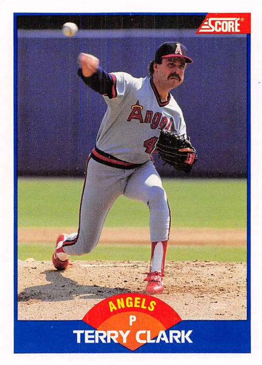1989 Score #566 Terry Clark NM-MT RC Rookie California Angels Baseball Card - Baseball Card Single