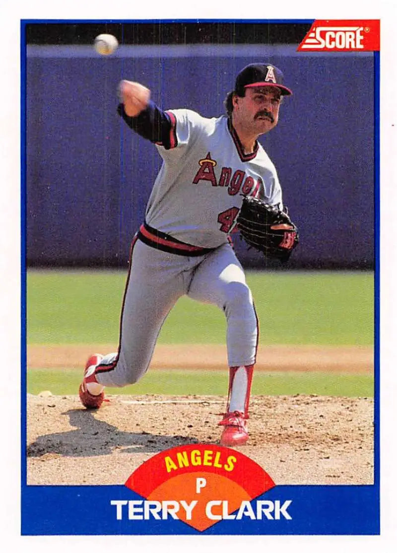1989 Score #566 Terry Clark NM-MT RC Rookie California Angels Baseball Card - Baseball Card Single