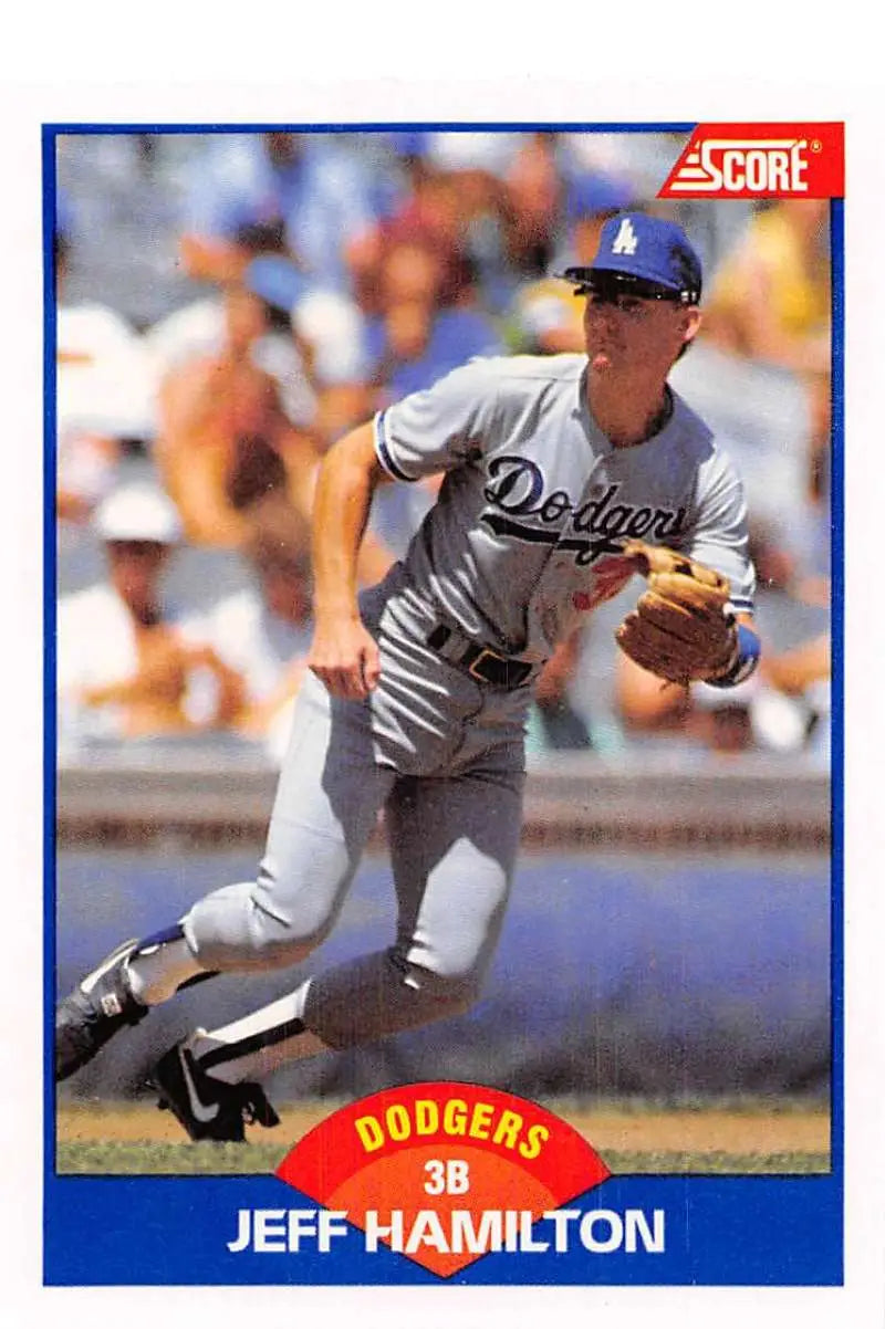 1989 Score #570 Jeff Hamilton NM-MT Los Angeles Dodgers Baseball Card - Baseball Card Single