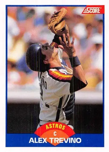 1989 Score #574 Alex Trevino baseball card with original gloss and NM-MT condition
