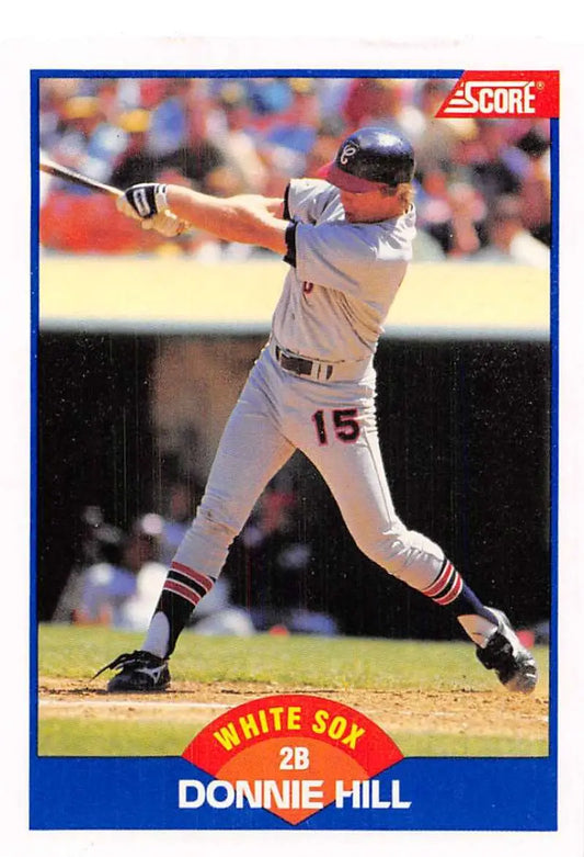 1989 Score #583 Donnie Hill NM-MT Chicago White Sox Baseball Card - Baseball Card Single