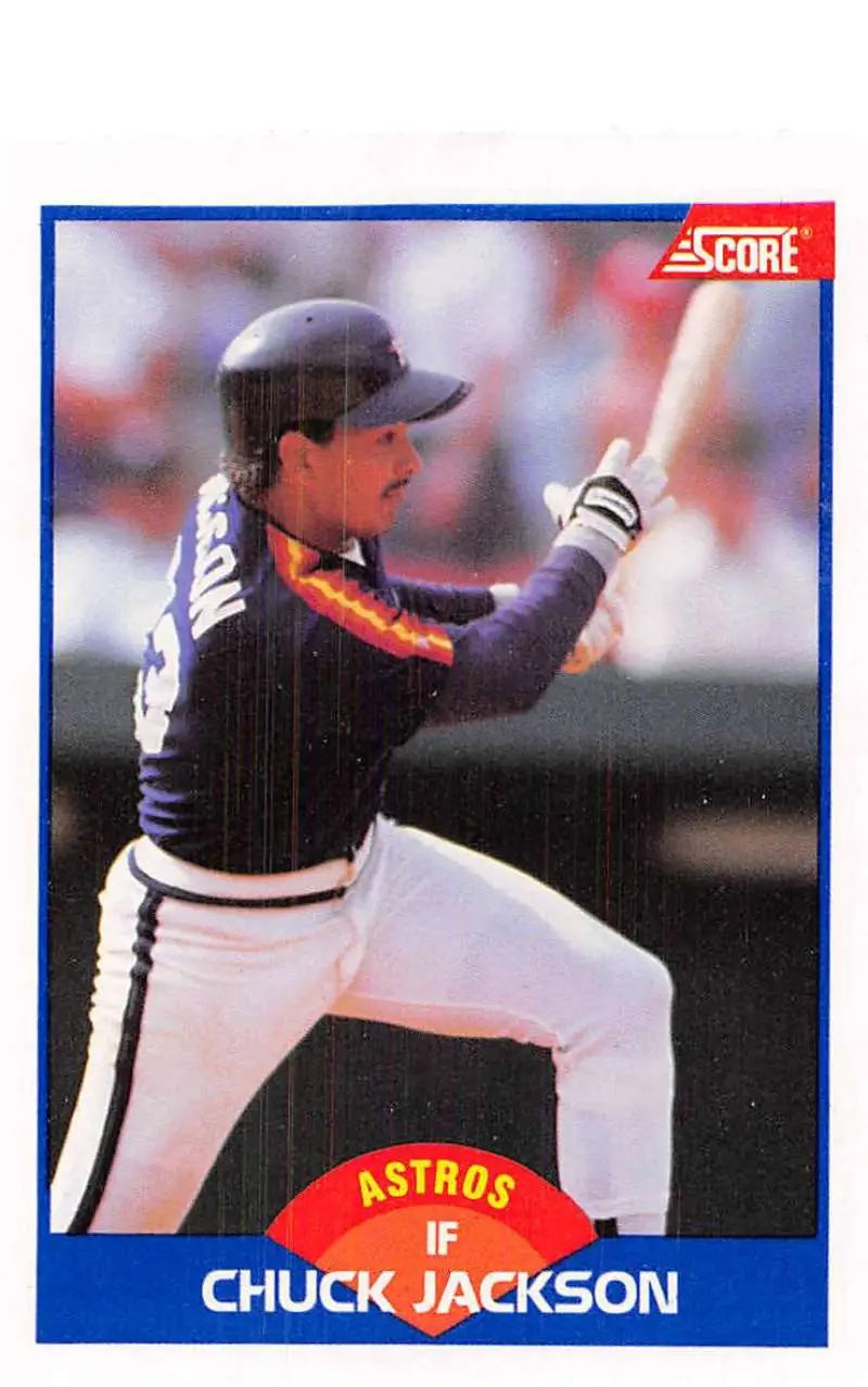 1989 Score #584 Chuck Jackson NM-MT Houston Astros Baseball Card - Baseball Card Single