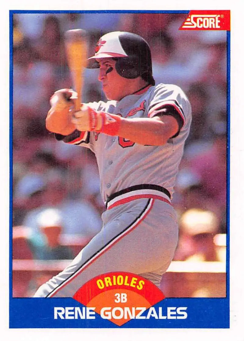 1989 Score #585 Rene Gonzales NM-MT Baltimore Orioles Baseball Card - Baseball Card Single