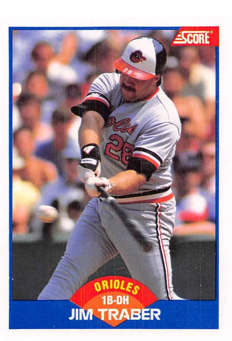 1989 Score #590 Jim Traber NM-MT Baltimore Orioles Baseball Card - Baseball Card Single