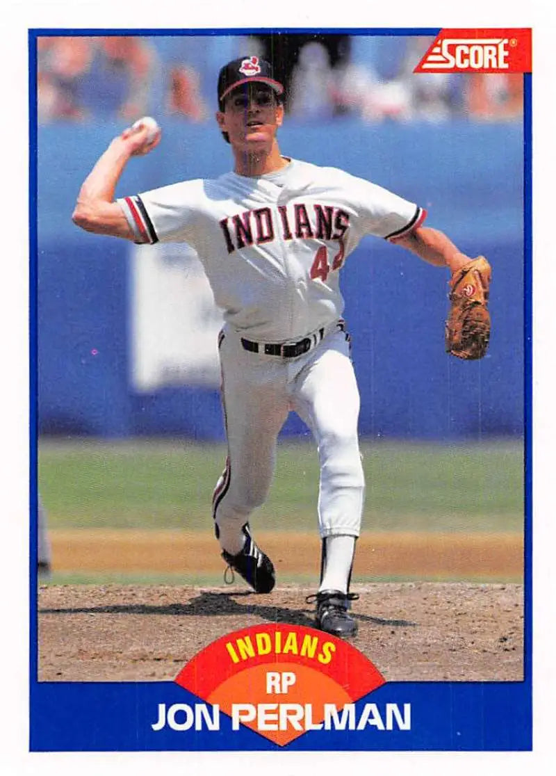 1989 Score #591 Jon Perlman NM-MT Cleveland Indians Baseball Card - Baseball Card Single