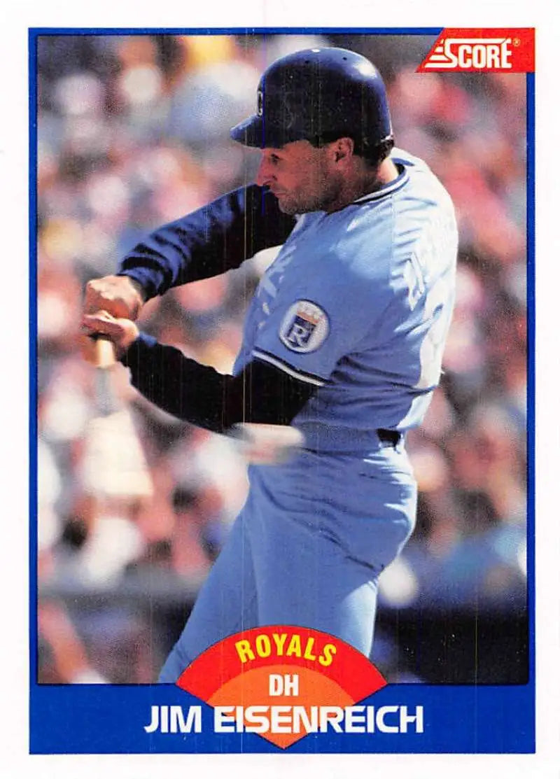 1989 Score #594 Jim Eisenreich NM-MT Kansas City Royals Baseball Card - Baseball Card Single