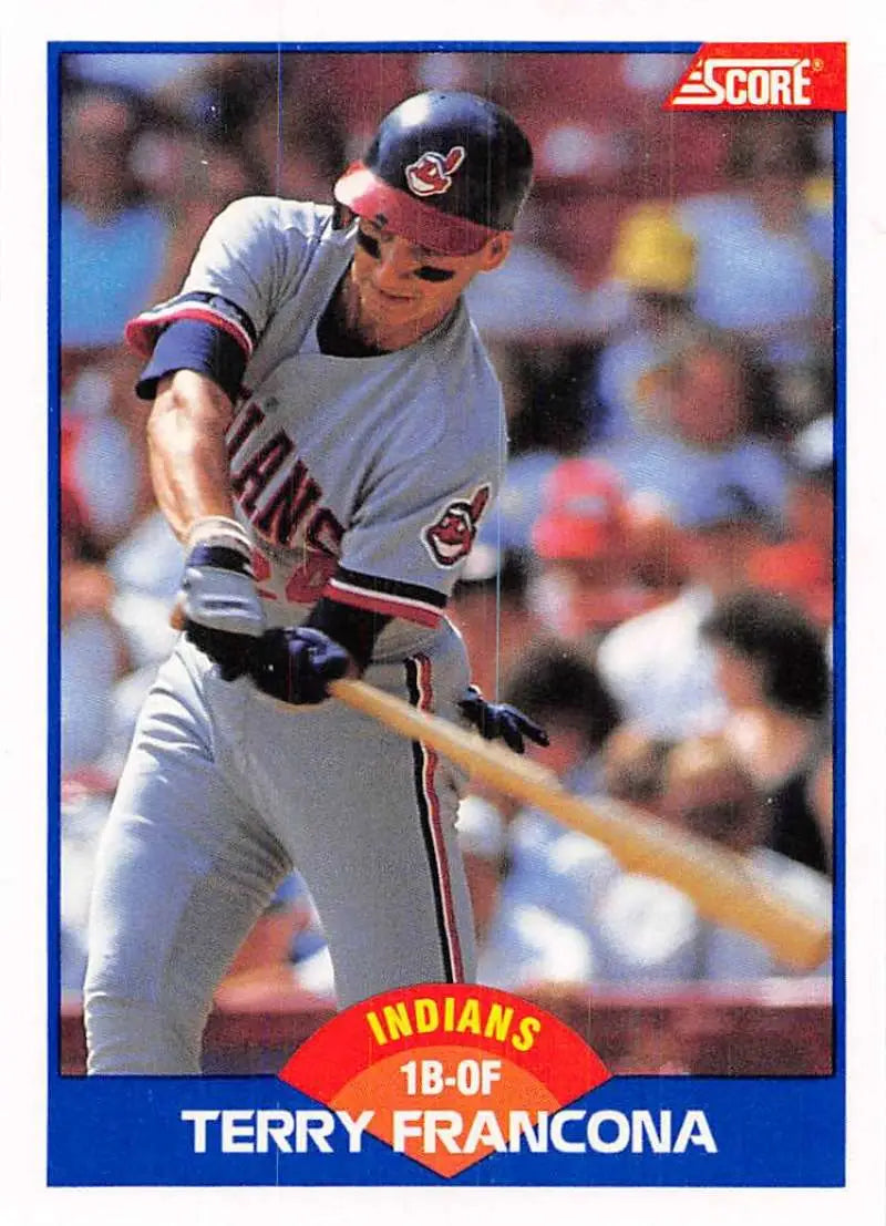 1989 Score #597 Terry Francona NM-MT Cleveland Indians Baseball Card - Baseball Card Single