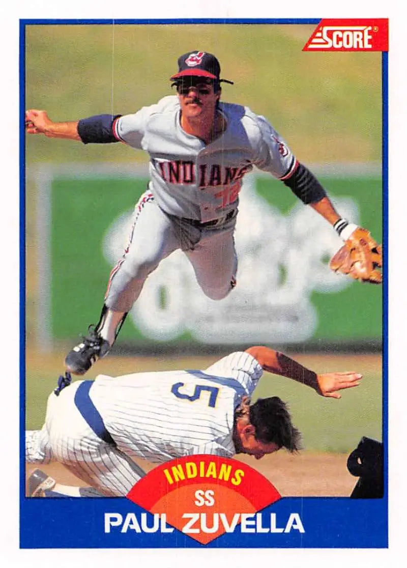 1989 Score #598 Paul Zuvella NM-MT Cleveland Indians Baseball Card - Baseball Card Single