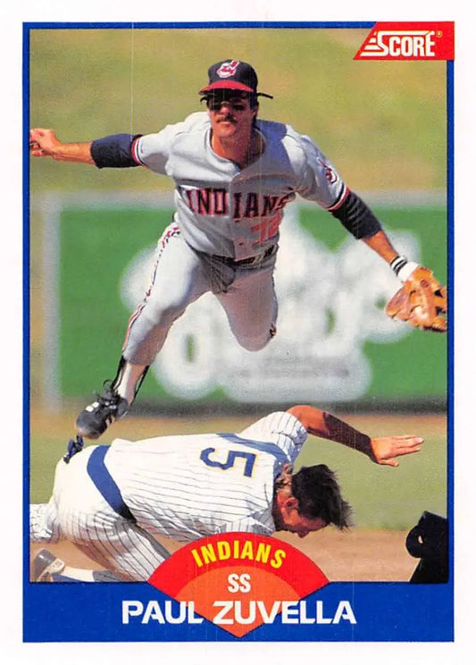 1989 Score #598 Paul Zuvella NM-MT Cleveland Indians Baseball Card - Baseball Card Single