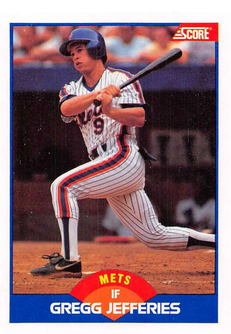 1989 Score #600 Gregg Jefferies NM-MT New York Mets Baseball Card - Baseball Card Single