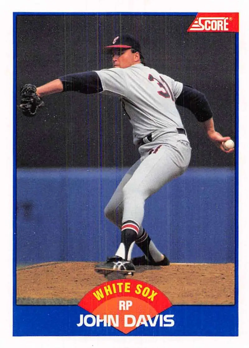 1989 Score #608 John Davis NM-MT Chicago White Sox Baseball Card - Baseball Card Single